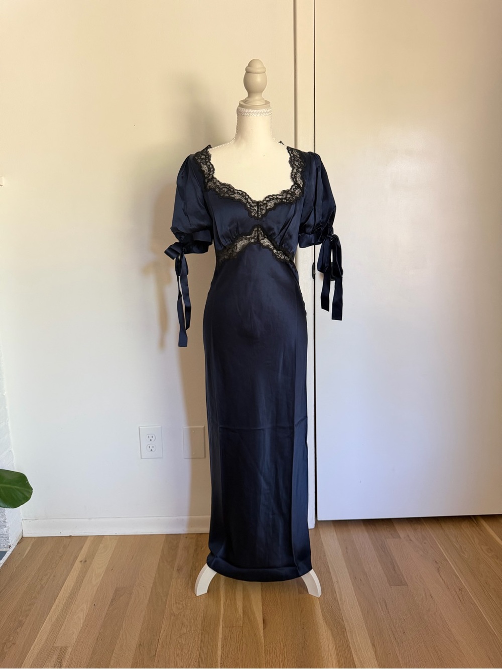 Reformation x Kacey Musgraves Stella Silk Midi DressL Lace Cottagecore Dress